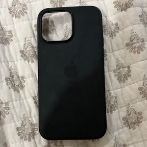 Black apple silicone case
